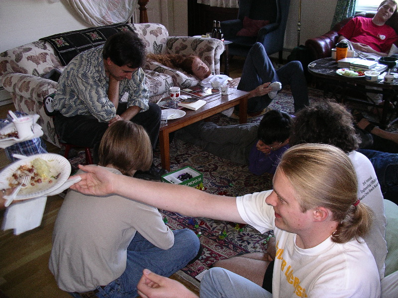 Dannek reaches for a plate 