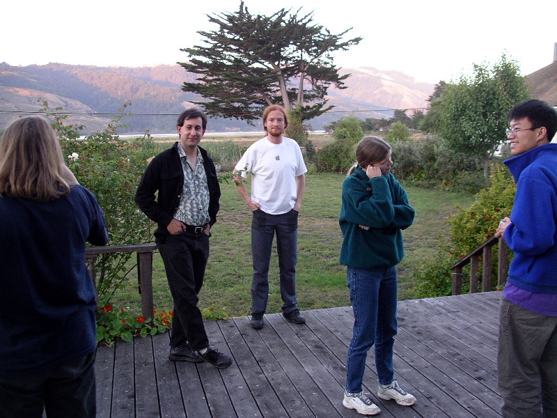On the porch, ready for a walk