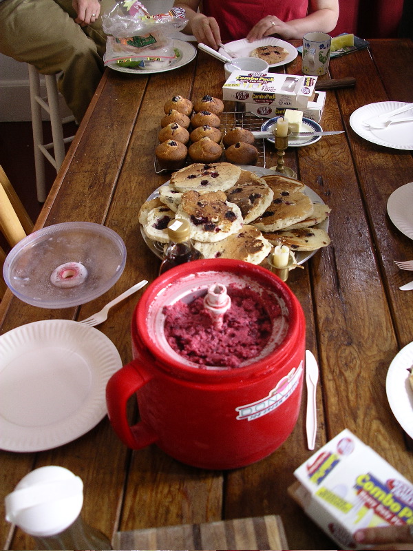 Blackberry ice cream and pancakes and muffins oh my!